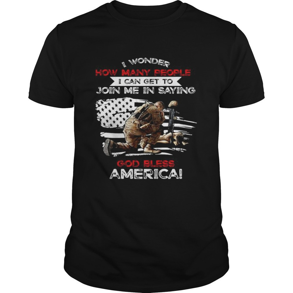 Veteran God Bless America Patriotic Graphic T-Shirt